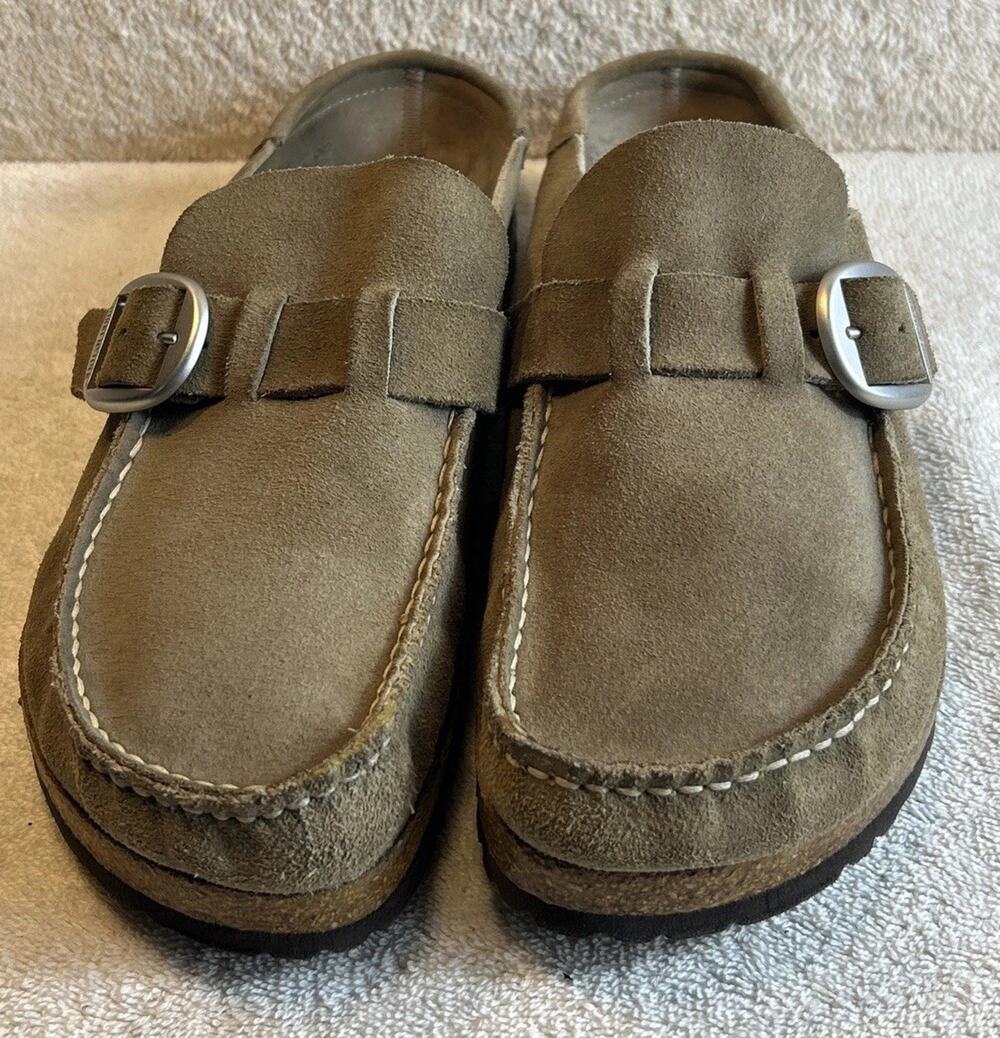 Birkenstock Buckley Gray Taupe Suede Size 41-W-10-M-8